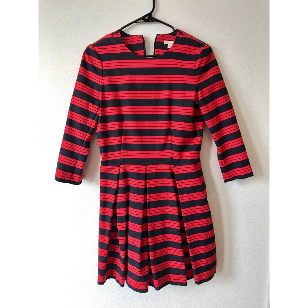 GAP Red Dress With Navy Blue Stripes